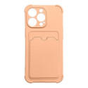 Hurtel Card Armor Case Pouch Cover for iPhone 11 Pro Max Card Wallet Silicone Air Bag Armor Pink