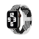 Hurtel Braided Fabric Bracelet Strap Fabric Band for Apple Watch 38 / 40 / 41 mm - Black and White
