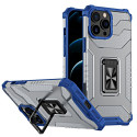 Hurtel Crystal Ring Case Kickstand Tough Rugged Cover for iPhone 13 Pro Max blue
