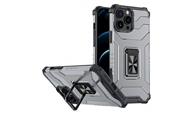 Hurtel Crystal Ring Case Kickstand Tough Rugged Cover for iPhone 13 Pro Max black