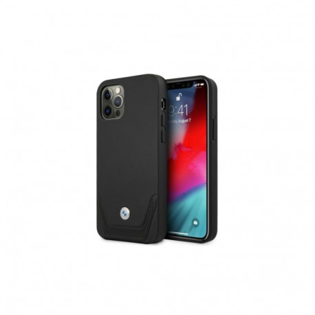 BMW BMW Leather Perforate Case for iPhone 12 Pro Max - Black