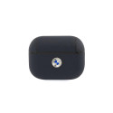 BMW BMW BMAPSSLNA AirPods Pro cover granatowy/navy Geniune Leather Silver Logo