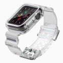 Hurtel Silicone Band Strap Bracelet Case Strap Light Set for Apple Watch 38mm - Black
