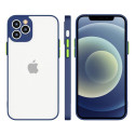 Hurtel Milky Case silicone flexible translucent case for Samsung Galaxy A72 4G navy blue