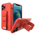 Hurtel Rope case gel case with a chain lanyard bag lanyard iPhone 12 Pro red