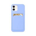 Hurtel Card Case Silicone Wallet Wallet With Card Slot Documents For Samsung Galaxy A72 4G Purple