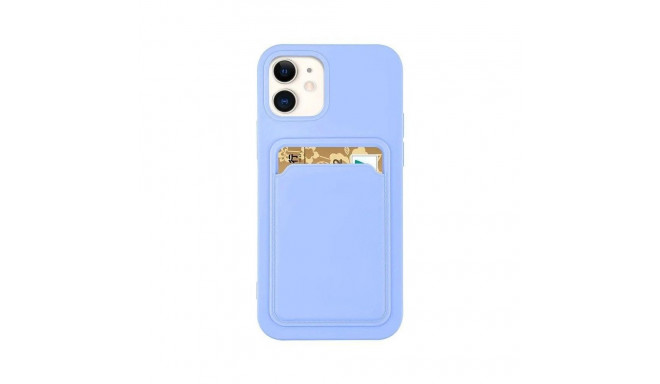 Hurtel Card Case Silicone Wallet Wallet With Card Slot Documents For Samsung Galaxy A72 4G Purple