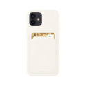 Hurtel Card Case Silicone Wallet Wallet With Card Slot Documents For Samsung Galaxy A42 5G White