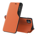 Hurtel Eco Leather View Case elegant bookcase type case with kickstand for iPhone 13 Pro orange