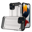Hurtel Hybrid Armor Case Tough Rugged Cover for iPhone 13 Pro silver