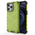 Hurtel Honeycomb Case armor cover with TPU Bumper for iPhone 13 Pro green