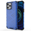 Hurtel Honeycomb Case armor cover with TPU Bumper for iPhone 13 Pro Max blue