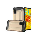 Hurtel Hybrid Armor Case Tough Rugged Cover for Xiaomi Redmi Note 10 5G / Poco M3 Pro golden