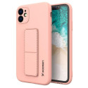 Wozinsky Wozinsky Kickstand Case silicone case with stand for iPhone 12 Pro Max pink
