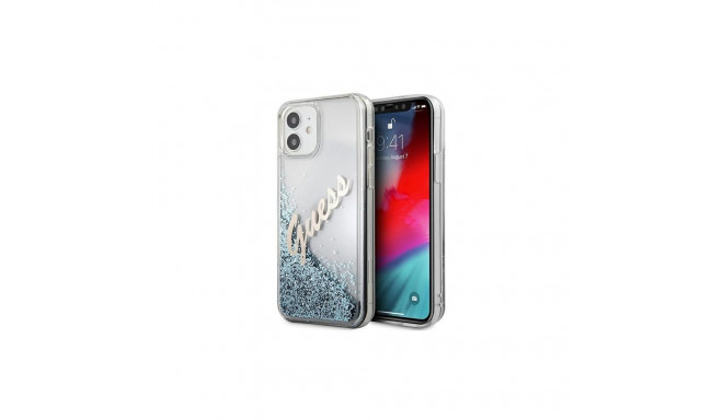 Guess Guess GUHCP12SGLVSBL iPhone 12 mini 5.4" blue/blue hardcase Glitter Vintage Script