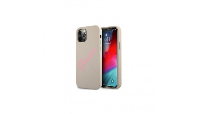 Guess Guess GUHCP12LLSVSGP iPhone 12 Pro Max 6.7" gray pink/grey pink hardcase Silicone Vintage