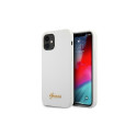 Guess Guess GUHCP12SLSLMGWH iPhone 12 mini 5.4" white/white hardcase Metal Logo Script
