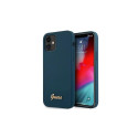 Guess Guess GUHCP12SLSLMGBL iPhone 12 mini 5.4" blue/blue hardcase Metal Logo Script