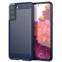 Hurtel Carbon Case Flexible Cover TPU Case for Samsung Galaxy S21+ 5G (S21 Plus 5G) blue