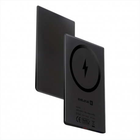 Evelatus Evelatus 3000mAh Power Bank Super Slim With Wireless chargingEVEP03PBSSB Black