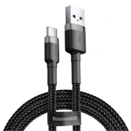 Baseus Baseus CAFULE TYPE-C CABLE 300CM GRAY/BLACK Black Grey
