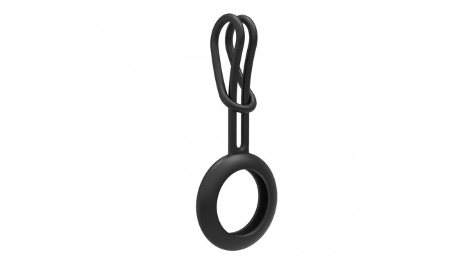 iLike AirTag Silicone Keychain Loop Case Black