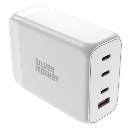 Silver Monkey Silver Monkey SMA156 200W GaN charger 3x USB-C PD USB-A QC 3.0 with detachable power c