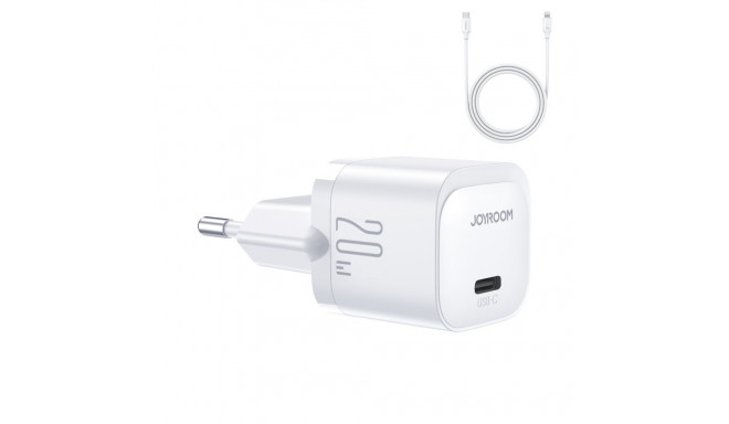 Joyroom USB C 20W PD mini charger with USB C cable - Lightning Joyroom JR-TCF02 - white
