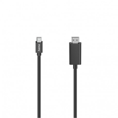 Hama Hama 00200711 Video Cable, Mini-DI Plug - HDMI Plug, Ultra-HD 4K, 1.5m