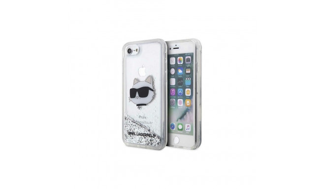 Karl Lagerfeld Karl Lagerfeld KLHCI8LNHCCS iPhone 7/8/ SE 2020/2022 silver/silver hardcase Glitter C