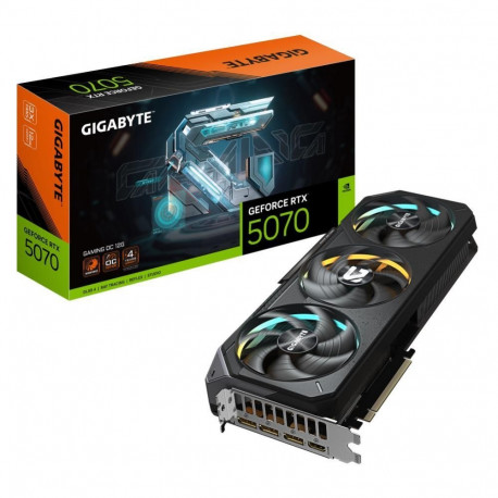 Gigabyte Graphics Card||NVIDIA GeForce RTX 5070|12 GB|GDDR7|192 bit|PCIE 5.0 16x|GPU 2625 MHz|Triple