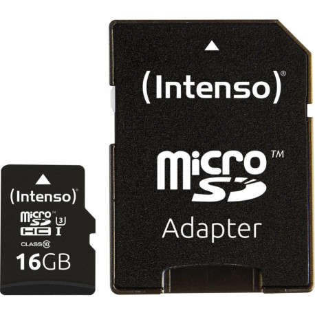 Intenso MEMORY MICRO SDHC 16GB C10/W/ADAPTER 3433470