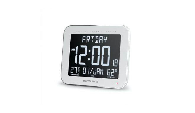Muse | Wall Clock with Alarm Function | M-090 WMC | White