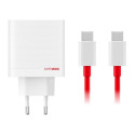 - OnePlus SUPERVOOC 80W GaN Dual USB-A + USB-C Travel Charger + USB-C/USB-C Cable White