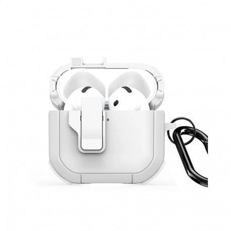 Dux Ducis - AirPods 4 PECP Series PC+TPU Cover with Hook White