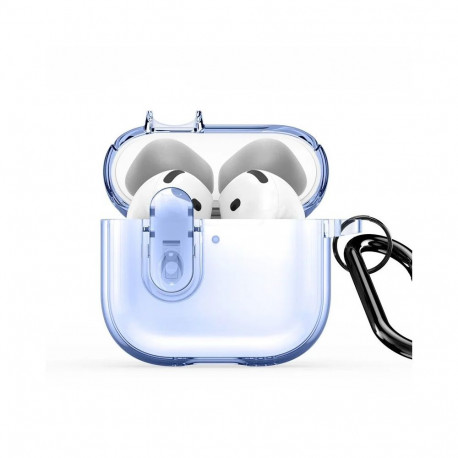 Dux Ducis Apple AirPods 4 PECL Series PC+TPU Cover with Hook Blue