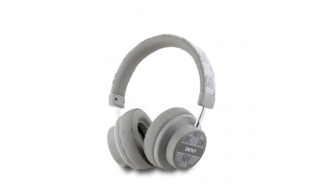 DKNY - DKNY PU Leather Checkered Pattern Wireless Headphone Biege