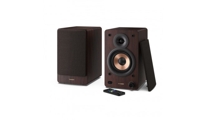 Sharp CP-SS30 Bookshelf Speakers, Brown