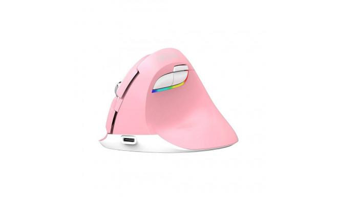 Delux Wireless Vertical Mouse Delux M618Mini DB BT+2.4G 2400DPI (pink)