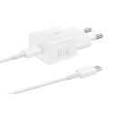 Samsung EP-T2510EWE + EP-DN980BWE Samsung USB-C 25W Travel Charger + USB-C Data Cable White (OOB Bul