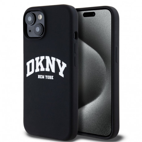 DKNY Apple DKNY Liquid Silicone Arch Logo MagSafe Case for iPhone 15 Black