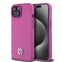 DKNY - DKNY PU Leather Repeat Pattern Stack Logo MagSafe Case for iPhone 15 Pink