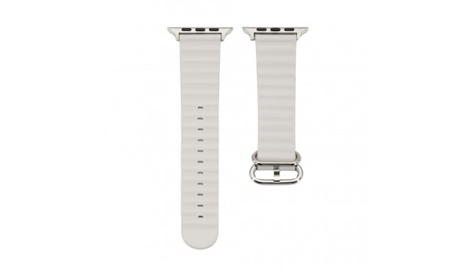 Connect Watch 38/40/41mm Marine leather Watch Strap Starlight