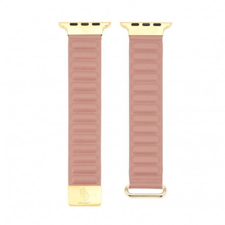Connect Watch 42/44/45mm cortical back buckle magnetic suction Watch Straps Rose pink