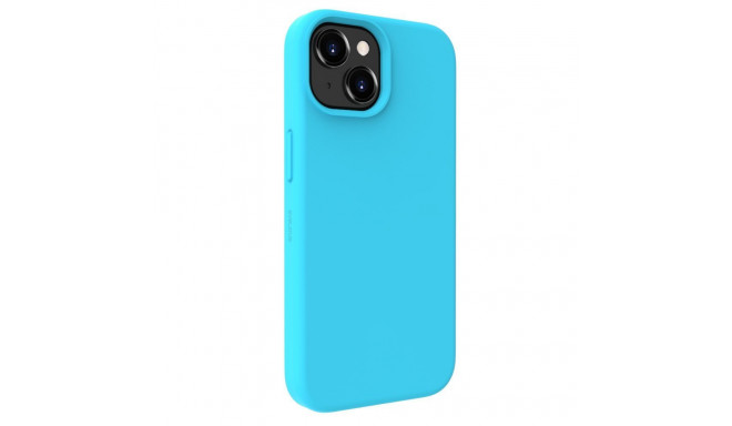 Evelatus Apple iPhone 15 Premium Soft Touch Silicone Case Cyan Blue