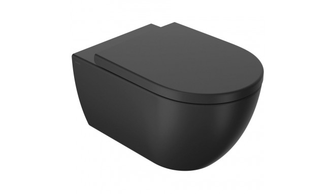 TOILET ARC WALL HUNG BLACK MATT