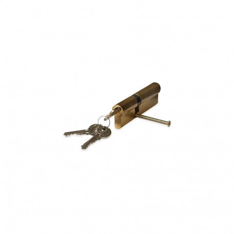CYLINDER LOCK 75MM 35X40 BRASS 5 KEYS