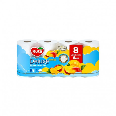 TOILET PAPER DELUXE MANGO 8PCS 3 LAYERS
