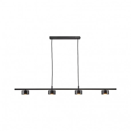 Luca LED-rippvalgusti 4x4W, must