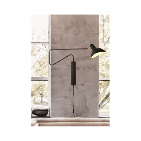 WALL LIGHT AROUND E27 BLACK